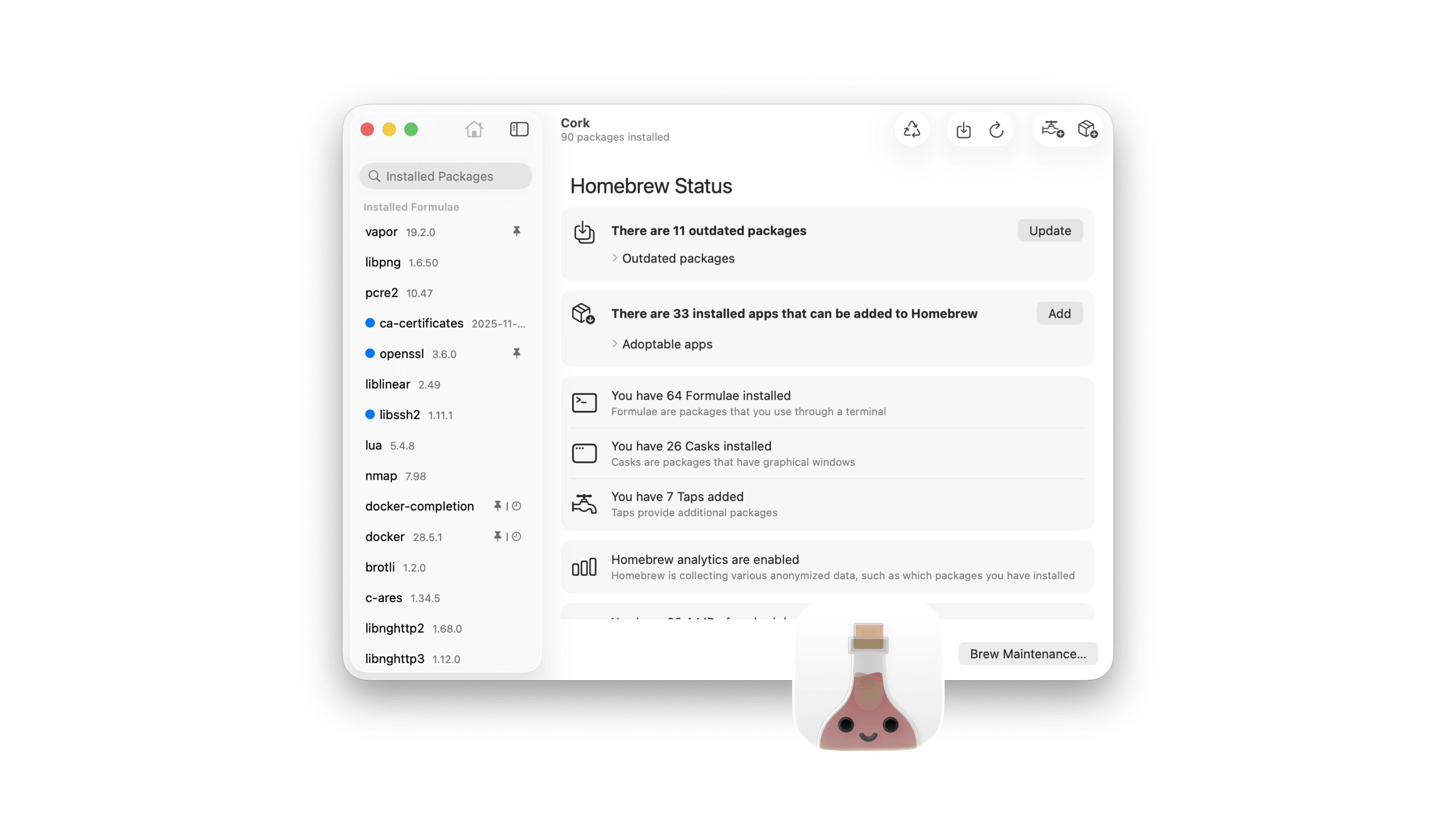 Cork:Homebrew 的 macOS 图形界面